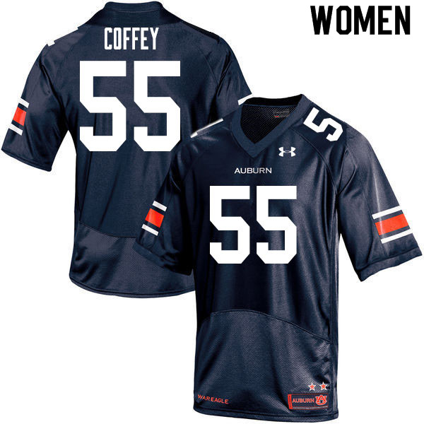 Women's Auburn Tigers #55 Brenden Coffey Navy 2020 College Stitched Football Jersey